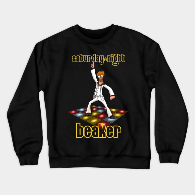 Saturday Night Beaker Crewneck Sweatshirt by plane_yogurt